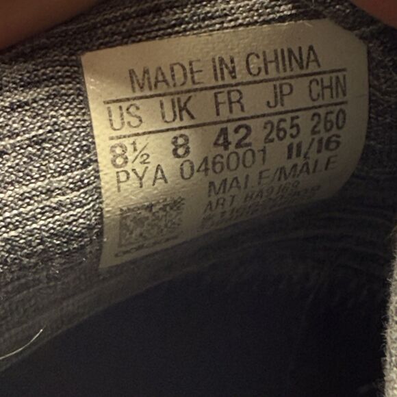 Mens size 8.5-Adidas Crazy Power Black White Weightlifting Power Lifting Shoes - Picture 8 of 9